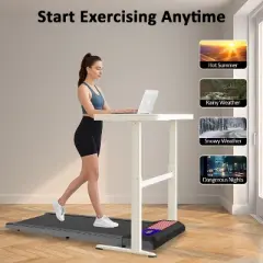 Walking Pad Treadmill Under Desk with Incline for Home/Office, Walking Pad with Remote Control, APP and LED Display - MAICIFI