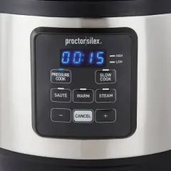 Proctor Silex 3qt Pressure Cooker 34503: Small Electric Cooker, 700W, Dishwasher-Safe, Automatic Pressure Control