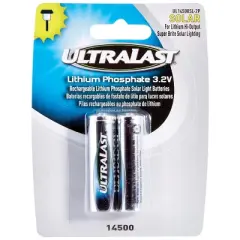 Ultralast&reg; UL14500SL-2P 14500 Lithium Batteries for Solar Lighting, 2 pk in Multicolored