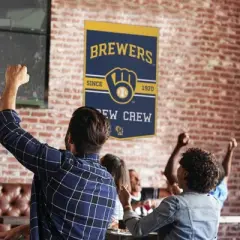 24" x 38" MLB Milwaukee Brewers Wool Banner
