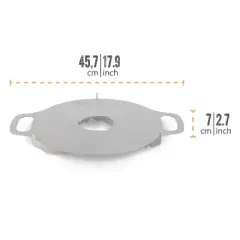 Petromax Atago Griddle Plate, for Outdoor Atago Camp Grill, Plancha Round Steel Disc with Handles and Rack, Temperature Zones