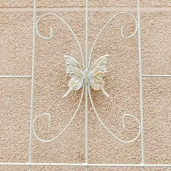 Syemin Patio Decorative Screens, Iron Arch Decoration Garden Trellis, for Outdoor for Climbing Plants Support, Flowerbed, White, 80"*19.7"*86.7"