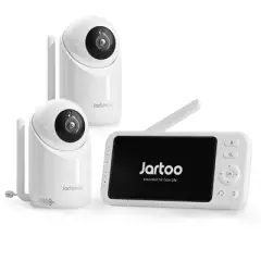 Jartoo 5.5" Video Baby Monitor with 2 Cameras - White