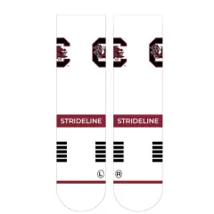 NCAA South Carolina Gamecocks Premium Knit Crew Socks - White