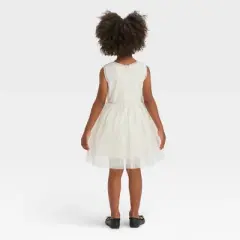 Toddler Girls' Rosette Tulle Dress - Cat & Jack&trade; Cream