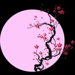 Junior's Design By Humans Cherry Blossom Tree By AnimeStyles T-Shirt