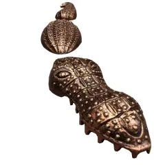 3" Garden Gator Outdoor Sculpture - Antique Bronze - Oakland Living