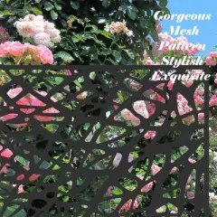 CLIHOME Outdoor Mesh Shape Metal Decorative Screens,Freestanding Outdoor Indoor Privacy Screen