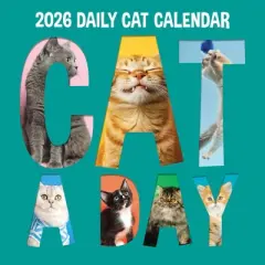 TF Publishing 13.5"x14.5" 2026 Cat-A-Day Wall Calendar