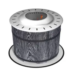 CAVINAS 20" Fire Pits for Outside Wood Burning with Poker Tabletop Fire Pit Durable Fire Pit for Outdoor Grilling and Travel