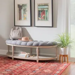 Covil Demilune Bench Charcoal - Powell Company