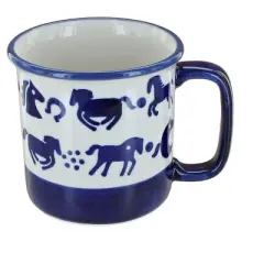 Blue Rose Polish Pottery K73 Animal Mug