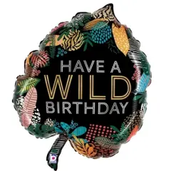 LoonBalloon 30 Inch Tropical Leaf Birthday Balloon with 4 latex balloons - Festive & Exotic