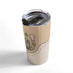 Allie Falcon Good Fortune Gal Neutral 20 oz Stainless Steel Travel Mug - Deny Designs