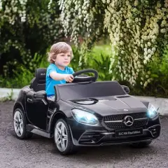Aosom 12V Kids Electric Ride On Car with Parent Remote Control, Two Motors, 2 Speeds, Music, LED Lights, USB for 3-6 Years Old