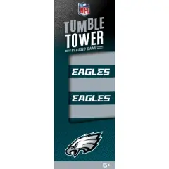 MasterPieces Real Wood Block Tumble Towers - NFL Philadelphia Eagles