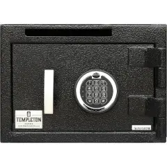 Templeton Safes T861 Compact Depository Drop Safe With Electronic Multi-User Keypad Combination Lock with Key Backup