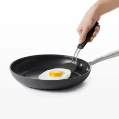 OXO Nylon Flexible Turner Black: Cooking Spatula, Dishwasher-Safe, 11" Length, Nylon & Stainless Steel