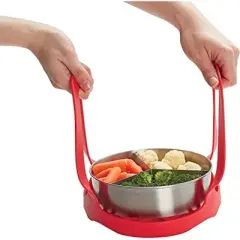 Instant Pot Official Silicone Bakeware Sling - Multi-Use, Heat-Resistant, BPA-Free, Compatible with 6-Quart and 8-Quart Cookers, Red