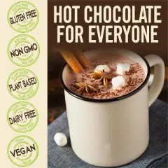 Castle Kitchen Pumpkin Spice Hot Chocolate (14 oz) Dairy Free, Vegan Hot Cocoa Mix made W Decadent Dark Chocolate and Natural Flavors-Just Add Water