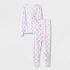 Girls' Barbie Snug Fit 4pc Pajama Set - Pink