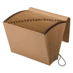 Pendaflex Kraft Indexed Expanding File, 21 Sections, Elastic Cord Closure, 1/21-Cut Tabs, Letter Size, Brown