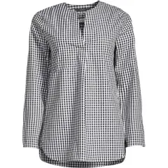 Lands' End Women's Wrinkle Free No Iron Split Neck Soft Tunic Top