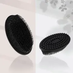 Unique Bargains Shower Silicone 2 in 1 Body Scrubber 2 Pcs