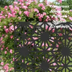 CLIHOME Outdoor Sun Flower Shape Metal Decorative Screens,Freestanding Outdoor Indoor Privacy Screen