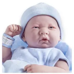 JC Toys La Newborn 14" Boy Baby Doll 5pc Set - Blue Romper