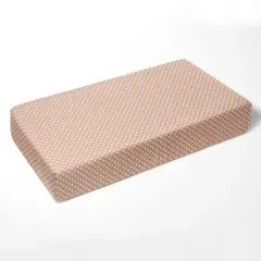 Bacati - Beige Pin Dots 100 percent Cotton Universal Baby US Standard Crib or Toddler Bed Fitted Sheet