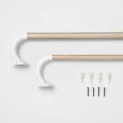 Blackout Kids' Curtain Rod Natural Wood/White - Pillowfort&trade;