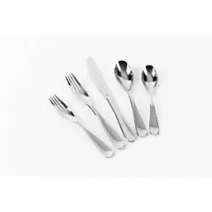 Cuisinart 20pc Stainless Steel Maree Silverware Set: Flatware Service for 4, Corrosion & Stain-Resistant, Dishwasher-Safe