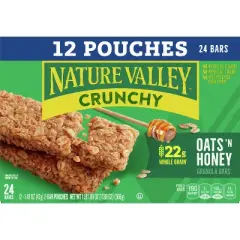 Nature Valley Crunchy Oats 'N Honey Granola Bars - 12ct/17.88oz