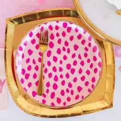 Jollity & Co. - Pink Leopard Dinner Plates - Pack of 8 Paper Plates