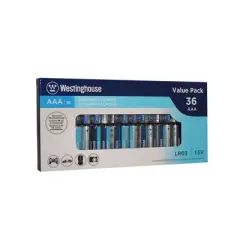 Westinghouse AAA Dynamo Alkaline Battery 36-Pack Blue