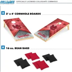NCAA Utah Utes 2'x4' Wood Cornhole Set