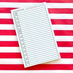 Time Blocking 5" x 8" Notepad for Scheduling by Ramus & Co (50 Heavyweight Tear-Off Sheets)