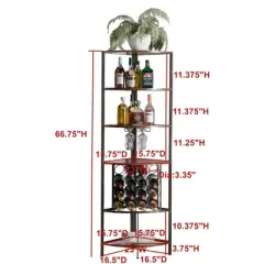 Kings Brand Furniture Walker Corner Wine Rack