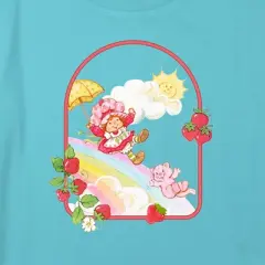 Girl's Strawberry Shortcake Berry Rainbow Slide Crop Top T-Shirt