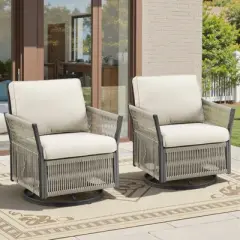 Buenhomino Outdoor Wicker Patio Conversation Furniture Set