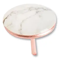 U Brands Fashion Metal Thumbtacks Metal Marble/Rose Gold 3/8" 100/Pack 3090U06-24