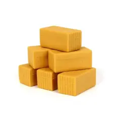 Standi Toys 1/64 6 Pack Yellow Plastic Big Square Straw Bales ST341