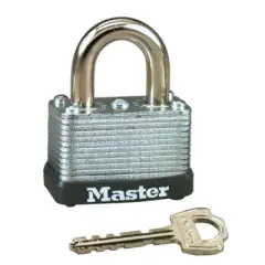 Master Lock - Laminated Steel - Warded Locking Warded Padlock - 1-1/2 in. - Case of 4