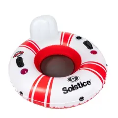 Swim Central 46" Inflatable Red and White Swimming Pool Inner Tube Float