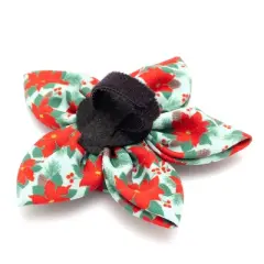 The Worthy Dog Poinsettias Flower - Adjustable Pet Collar Accessory