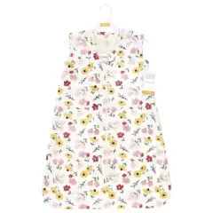 Hudson Baby Infant Girl Plush Faux Fur Sleeping Bag, Wearable Blanket, Soft Painted Florals