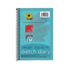 Pacon Art 1st Sketch Diary 9" x 6" White 70 Sheets/Pad (4790) P4790