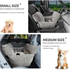 Dog Car Seat,for Car and Home Safety Travel Carrier with Pockets