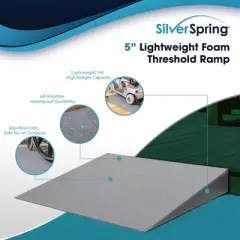 VersaRamp 5" Rise Lightweight Foam Threshold Ramp, Portable Access for Wheelchairs and Mobility Scooters at Doors, Curbs and Steps, 800 Lb Capacity